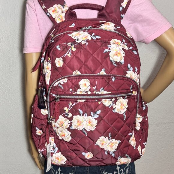 Vera Bradley Campus Backpack in Bloom and Branches NWT Performance Twill - Picture 6 of 12